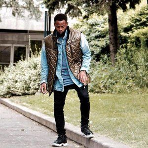 Wuxly (Wully) Quilted Puffer Eagle Vest S